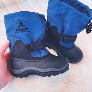 Kamik Kids’ Arctic Fox Insulated Waterproof Blue Winter Snow Boots, Toddler 10